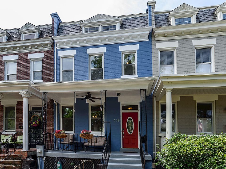 Front view of historic brownstone