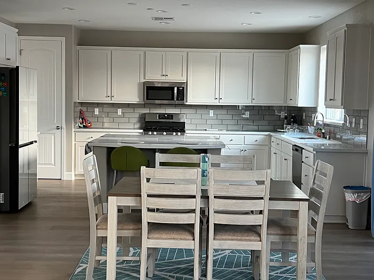 Kitchen with huge Island