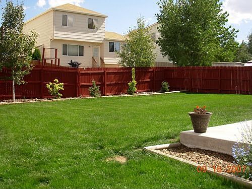 Large, level back yard