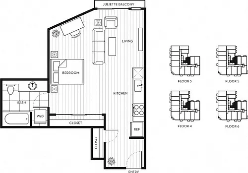 Floor plan Studio A