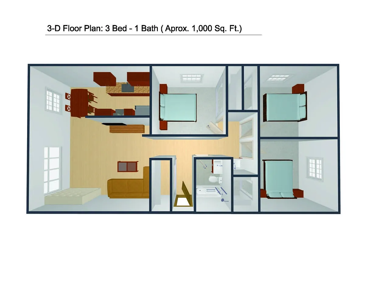 Floor plan Three Bedroom