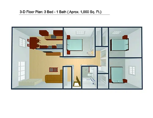 Floor plan Three Bedroom