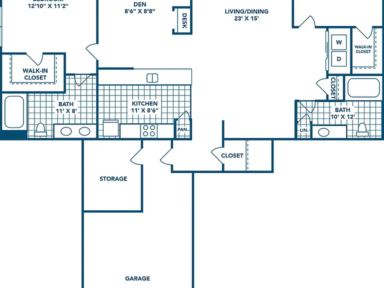 2 Bedroom | 2 Bath | 1338 SF | Attached Garage Available 2 Bedroom | 2 Bath | 1338 SF | Attached Garage Available