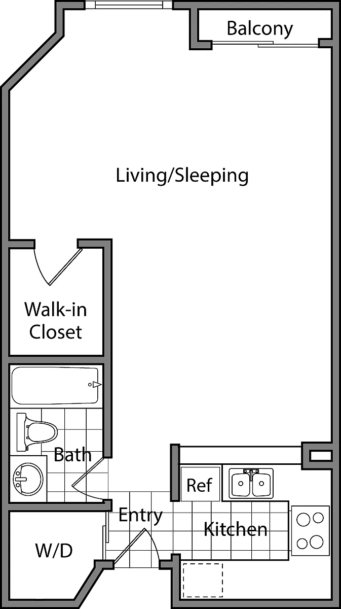 Floor plan Studio B