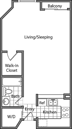 Floor plan Studio B