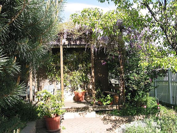 Front porch and patio area