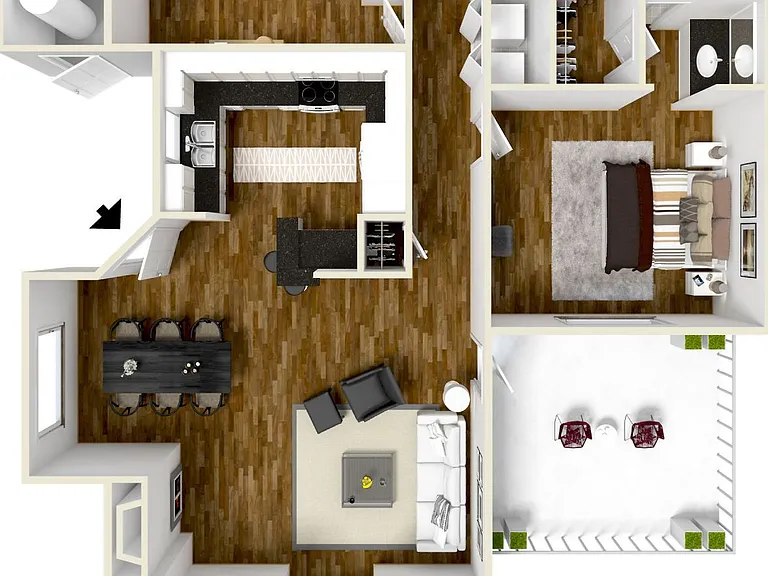 Pinnacle Terrace - Pointe - 2 Beds - 2 Baths - 1070 Sq. ft.