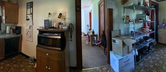 Kitchen into dining room