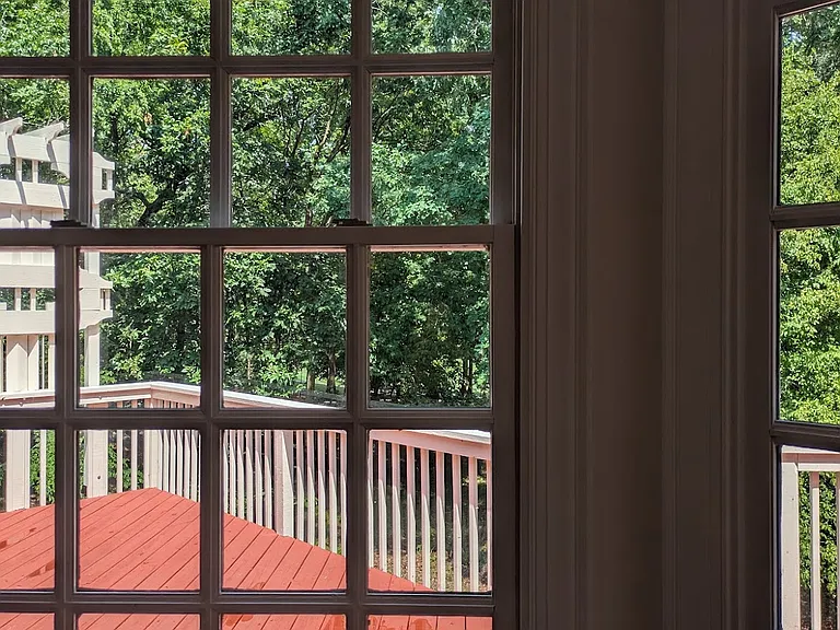 View from bay window.