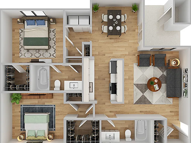 2 Bedroom | 2 Bath | 1115 SF 2 Bedroom | 2 Bath | 1115 SF