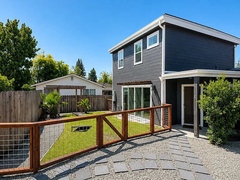 Fenced yard
