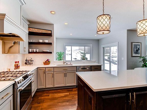 Gas range and custom Wood vent hood