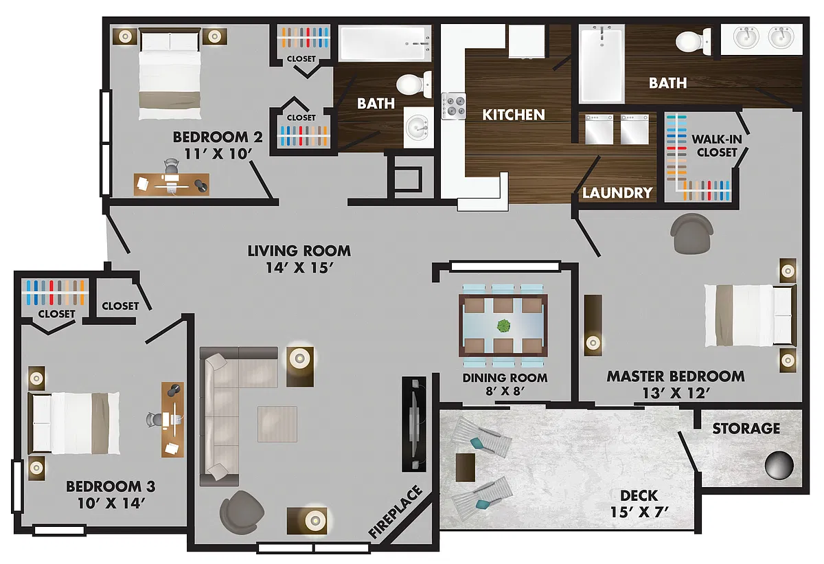 Floor plan Grandover with Deck-Renovated