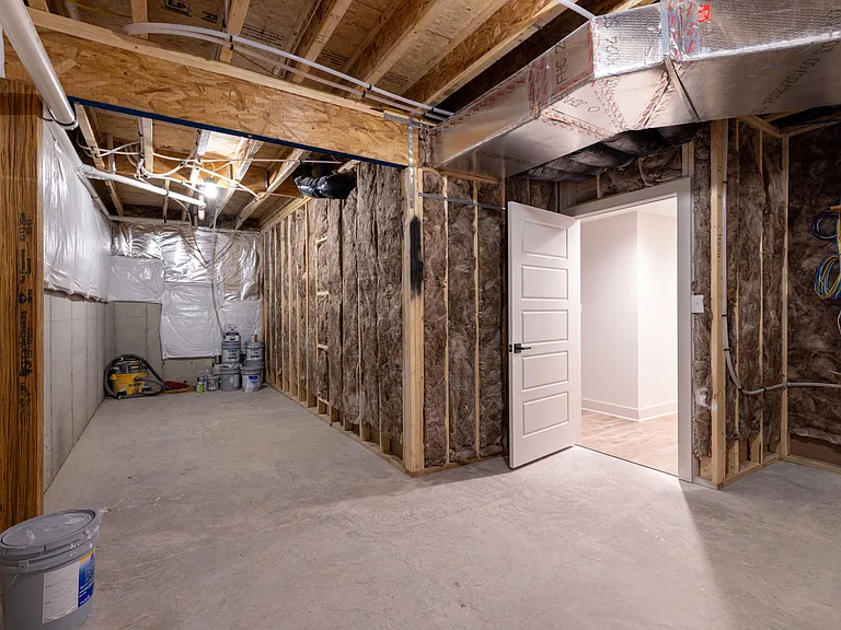 Unfinished storage area 1 of 2. Basement.