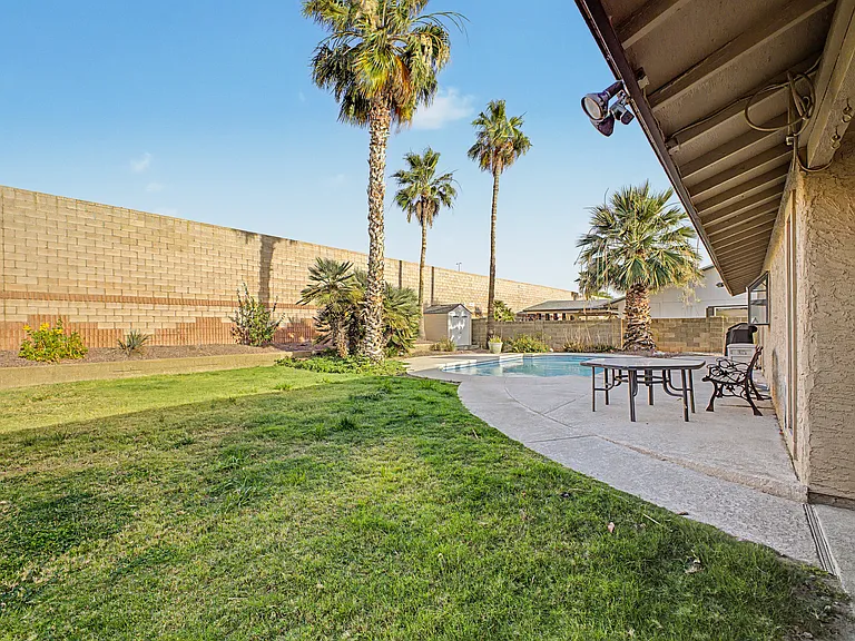 Yard and pool area
