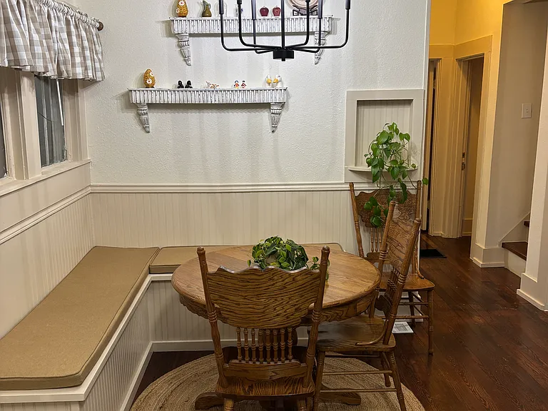Cozy breakfast nook_perfect for meals, coffee, or a quiet place to work