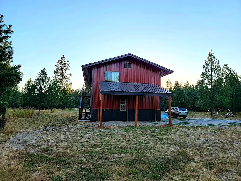 This is the carport, looking toward the living room window