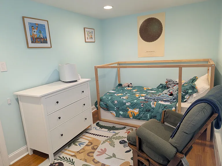 First bedroom off of stairs.