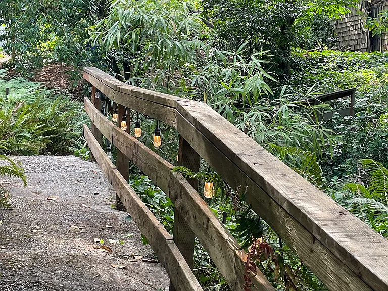 Walk way to street.