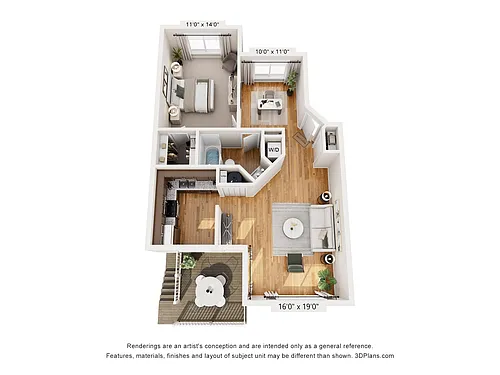 Floor plan I Bedroom Renovated