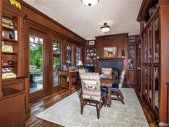 Warm Cherry Cabinetry Invites You Into The Library.