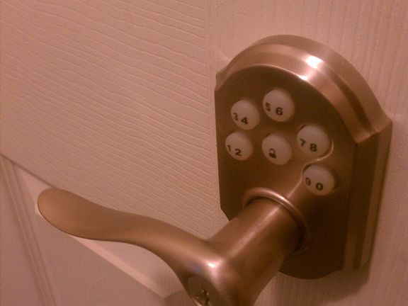 Secure basement door