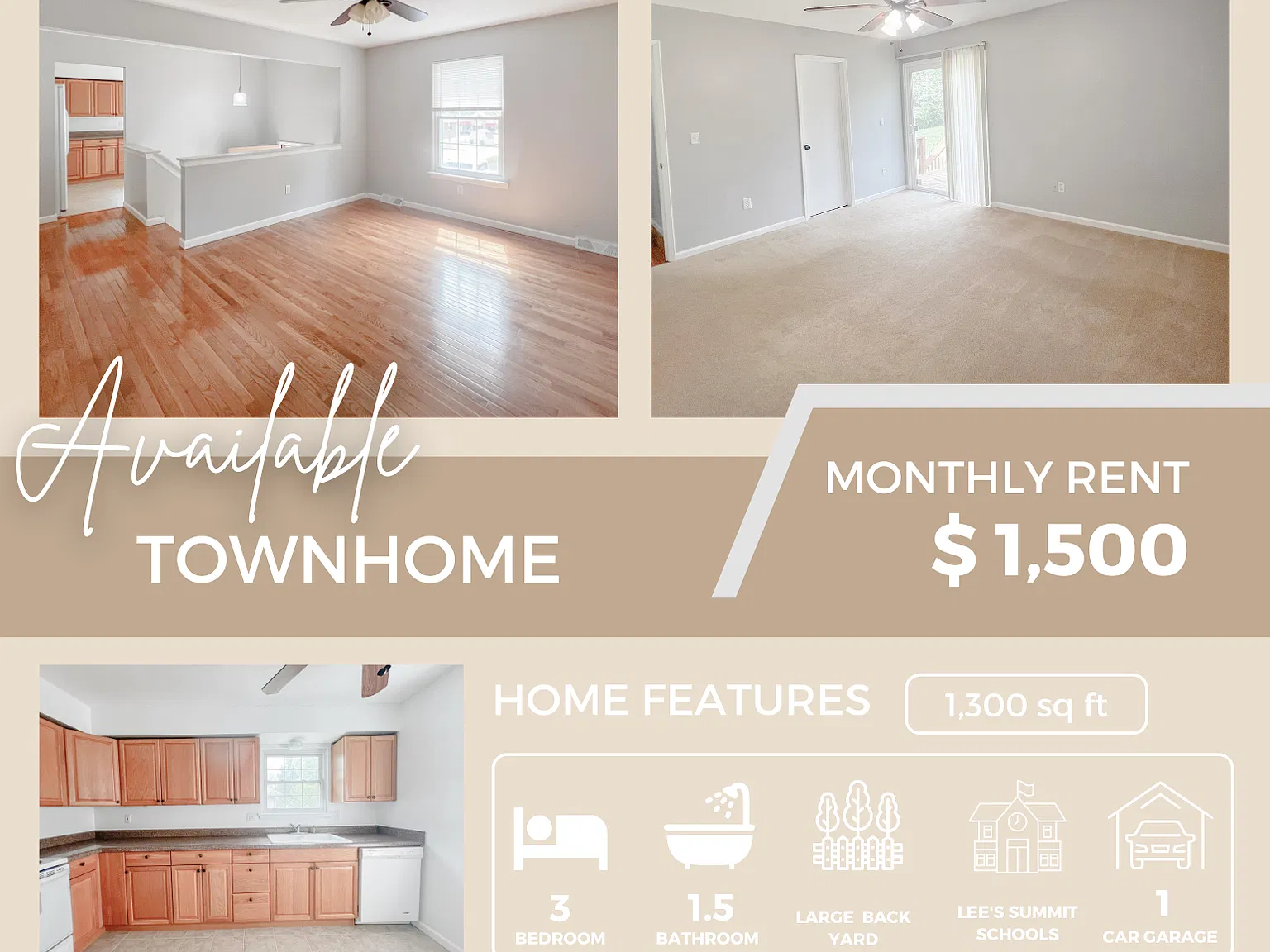 3 bed, 1.5 bath, 1300 sqft, $1,750 — Photo 2