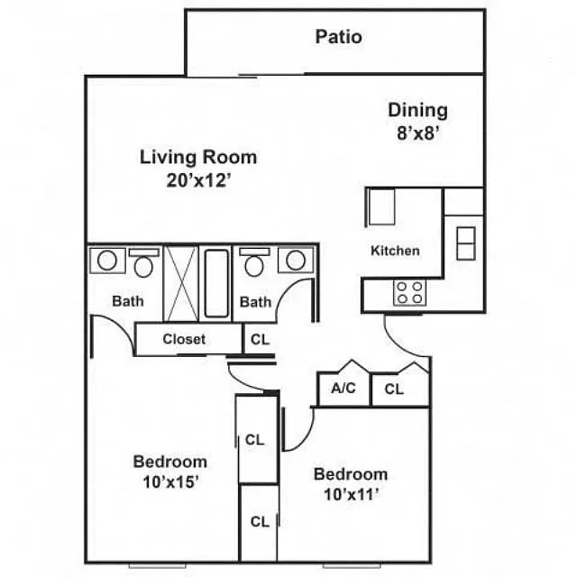 Floor plan 2x2 - Signature