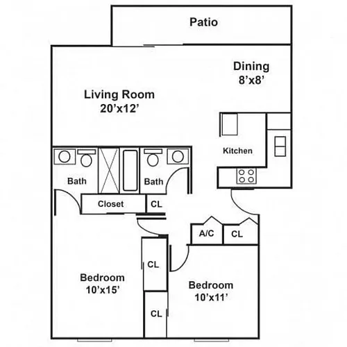 Floor plan 2x2 - Signature