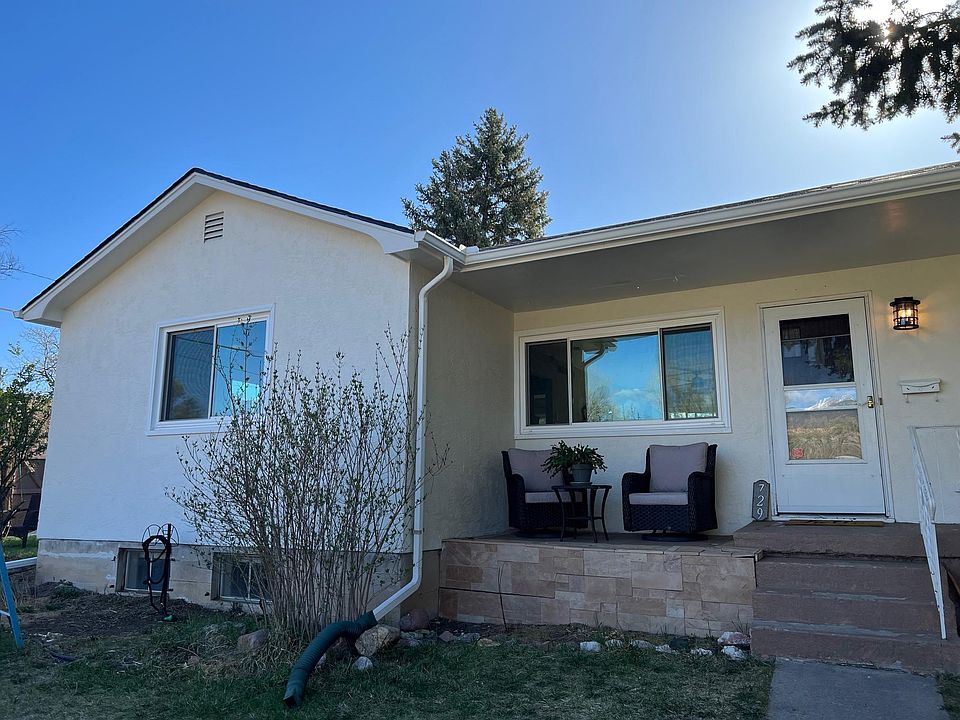 Watch the sunset over Pikes Peak on the front porch