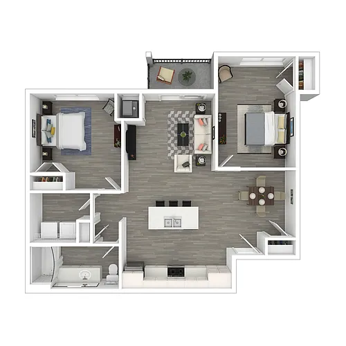 Floor plan 2B Workforce Housing Unit*