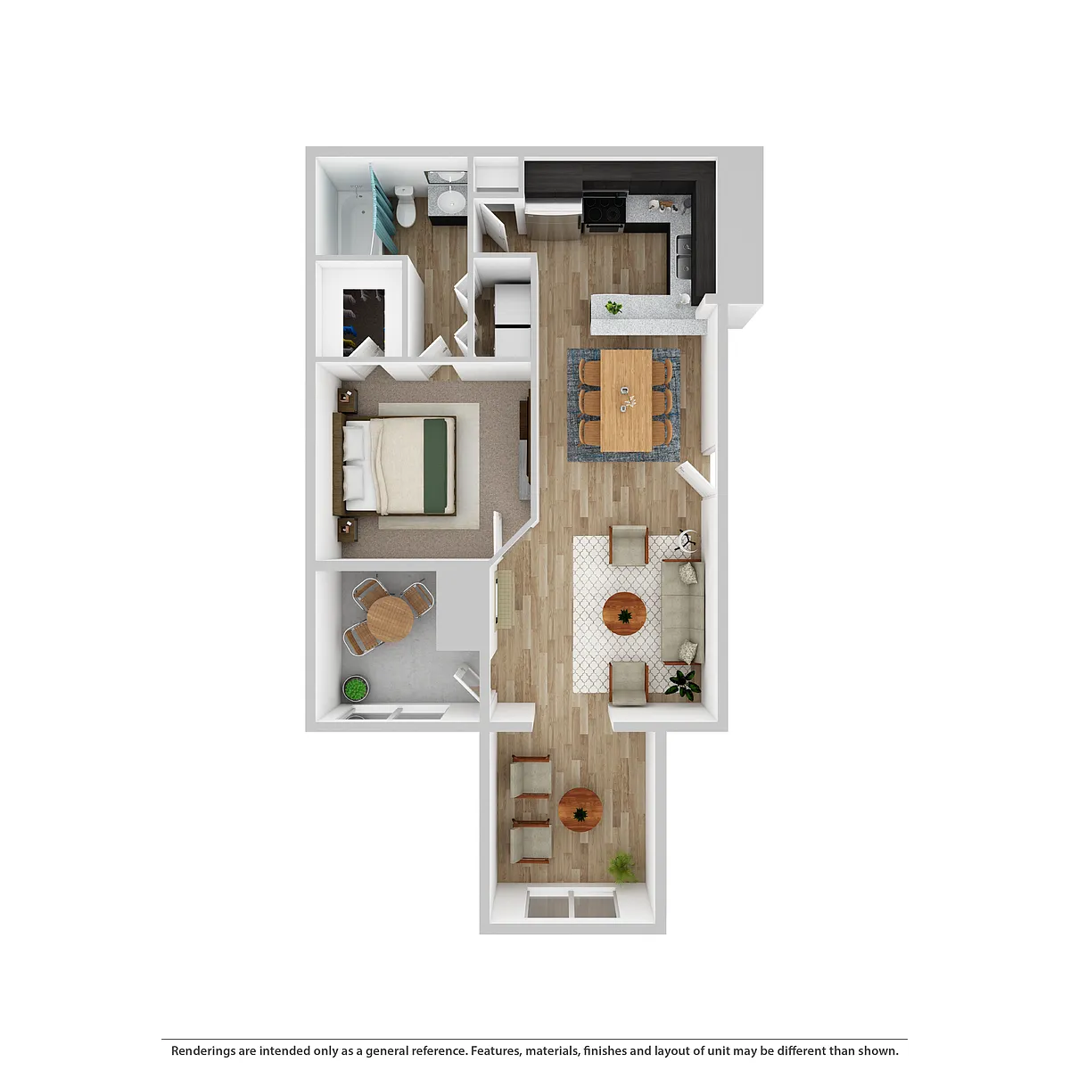 Floor plan 1x1 Extra Large