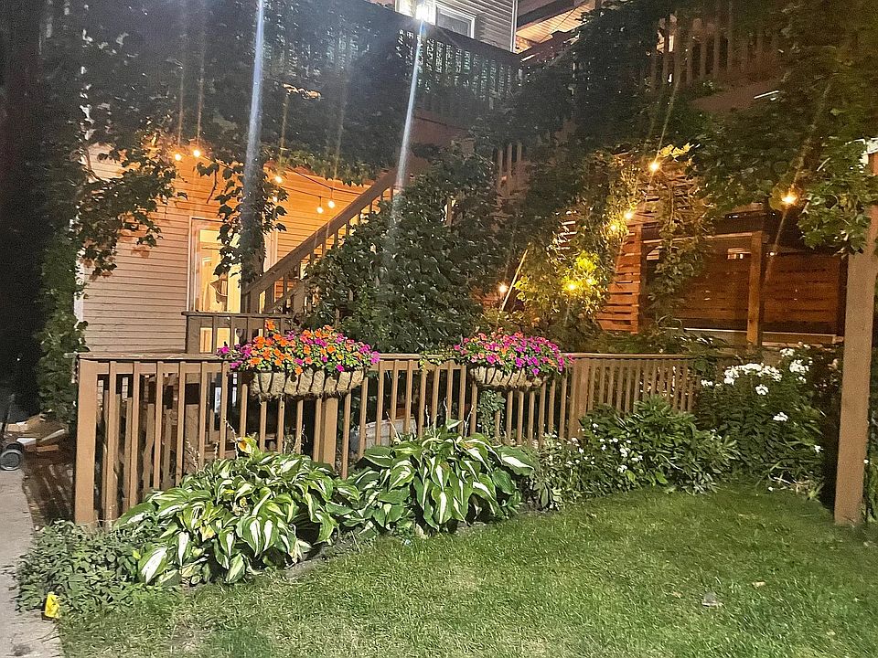 night view of yard