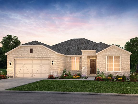 The Stellar, a one-story home with 2-car garage, shown with Home Exterior LS202