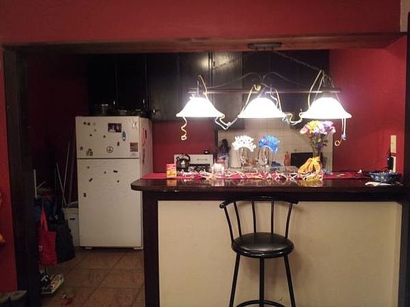 View of kitchen from living room