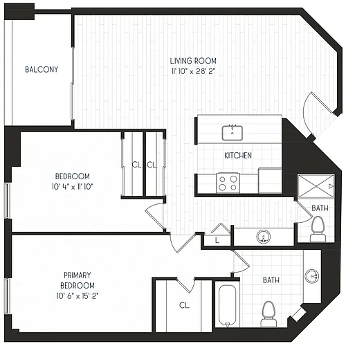 Floor plan 2x2 C5 - Partial