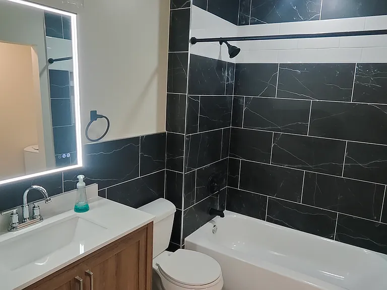 New shower with tiles