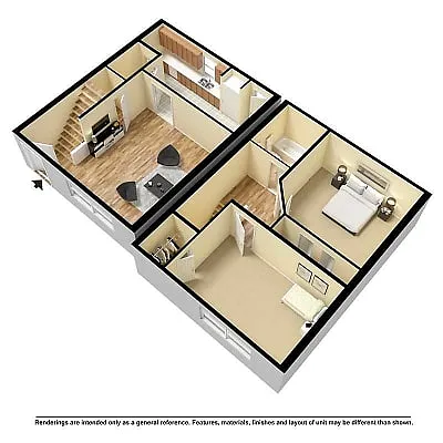 Floor plan 2 BED 1FULL BA 1HALF BA TOWNHOME