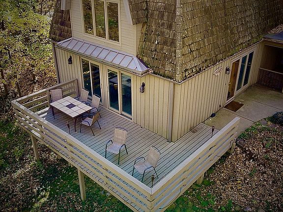 Deck overlooking waterfront