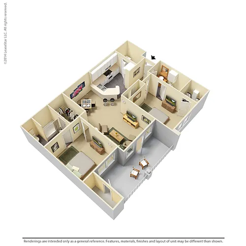 Floor plan 2 Bedroom - B4