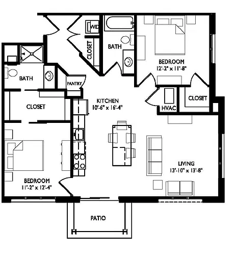 Floor plan 2 Bedroom