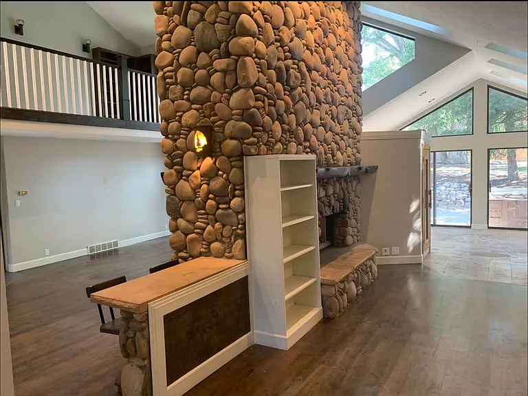main level living room and sun room