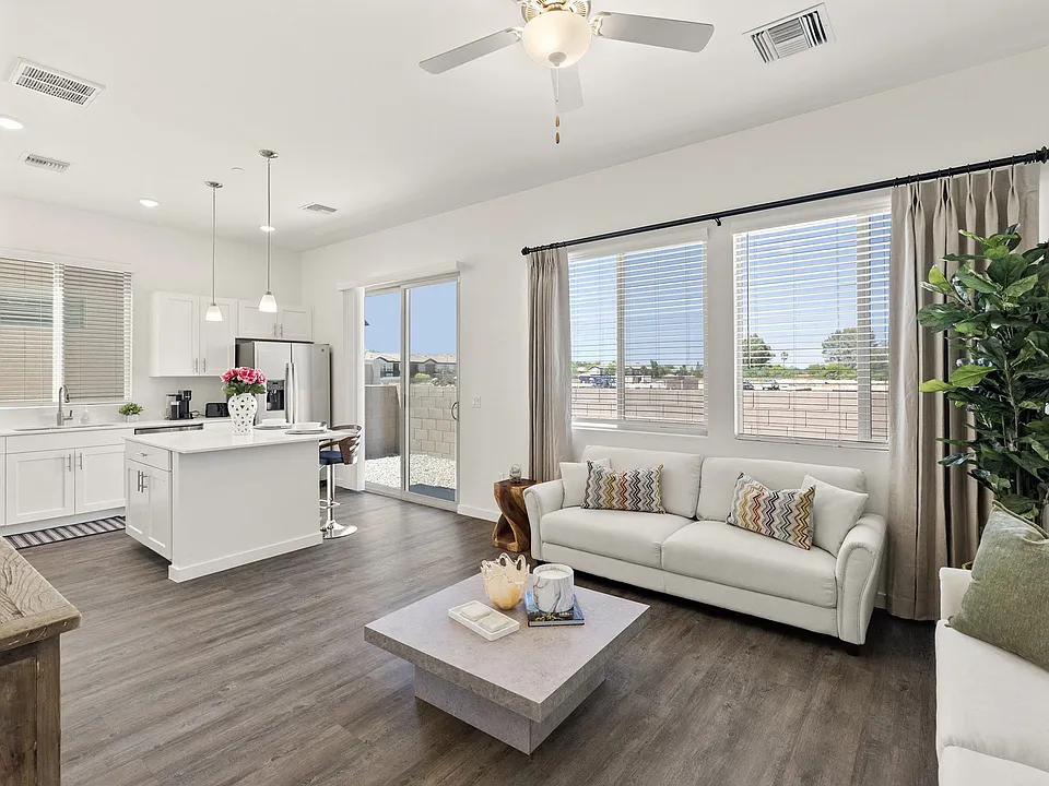 Two Bedroom Tortolita Floorplan Living Room and Kitchen
