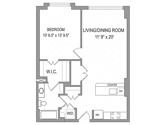 Floor plan 1X1