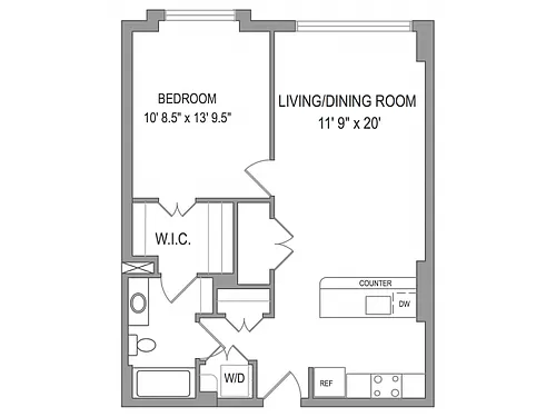 Floor plan 1X1