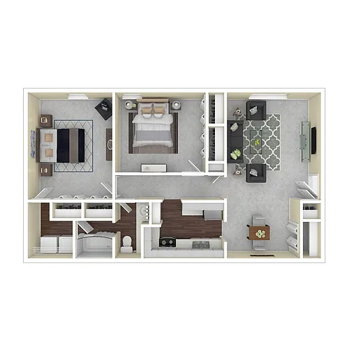 Floor plan Unit B - Two Bedroom