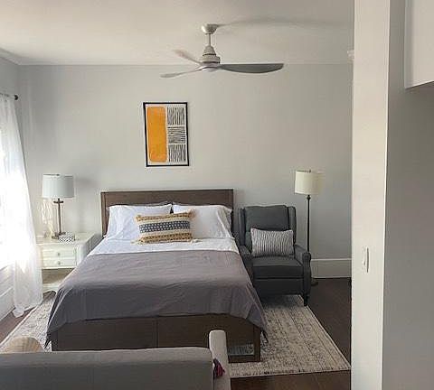 Queen sized bed
