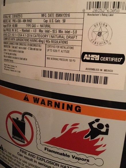 NEWER Hot Water Heater