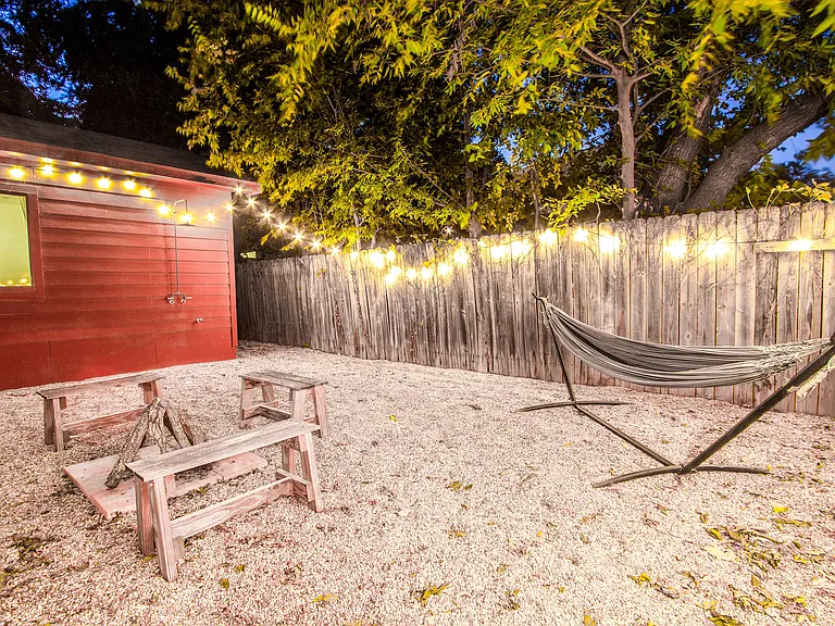 Fire pit and Outdoor shower