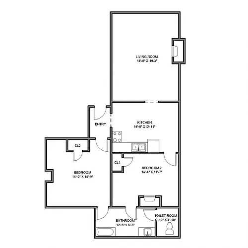 Floor plan 319 N Neville